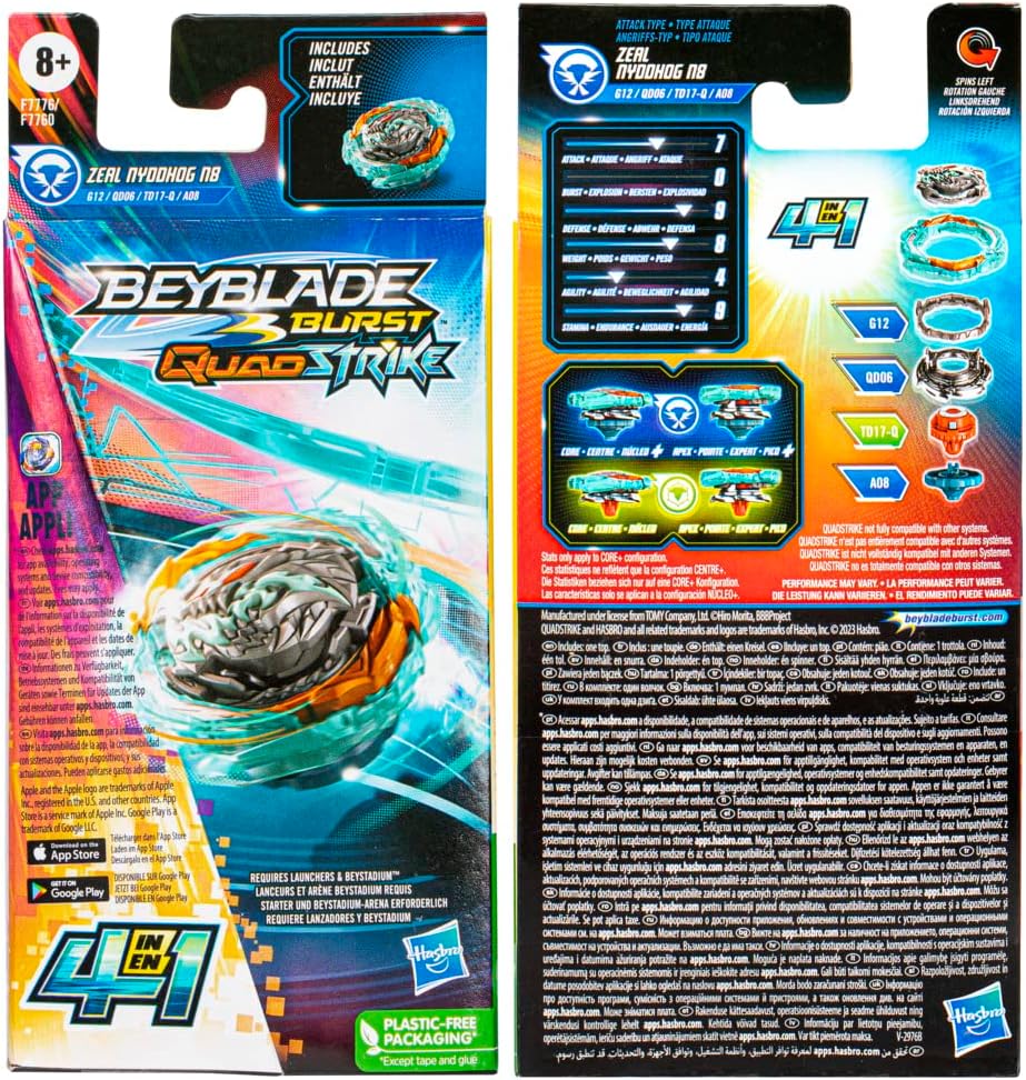 Hasbro Beyblade QS Zeal Nyddhog F7776 Zeal Nyddhog N8