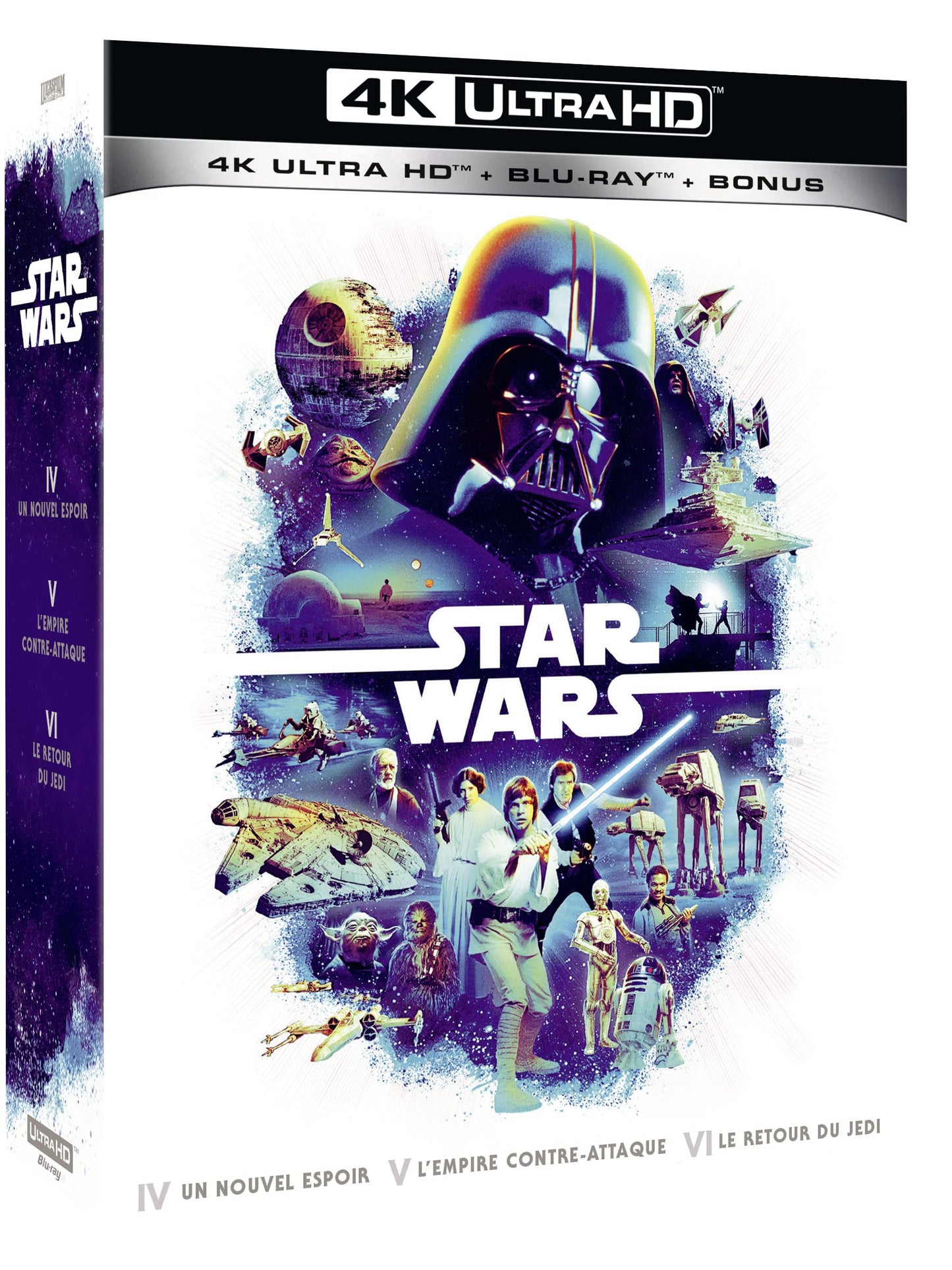 Star wars - episodes 4 à 6 : un nouvel espoir + l'empire contre-attaque + le retour du jedi 4k ultra hd