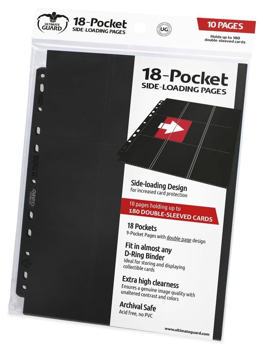 Ultimate Guard 18-Pocket Pages Side-Loading Album (Black