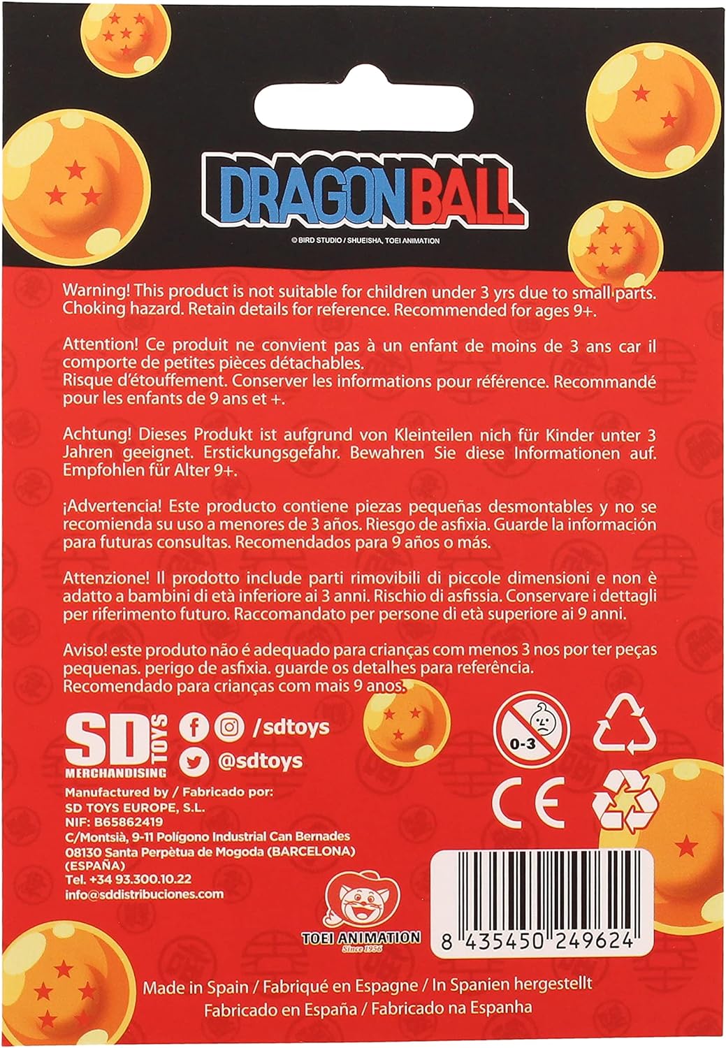SD toys - Magnet Relief Dragon Ball Z - Goku Enfant Dragon Ball - 8435450249624
