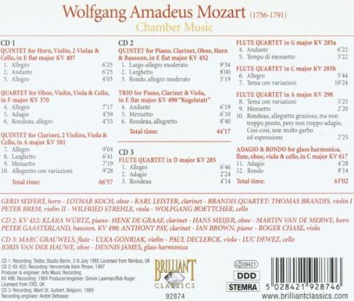 Mozart - Mozart, Chamber Music; Brandis Quar