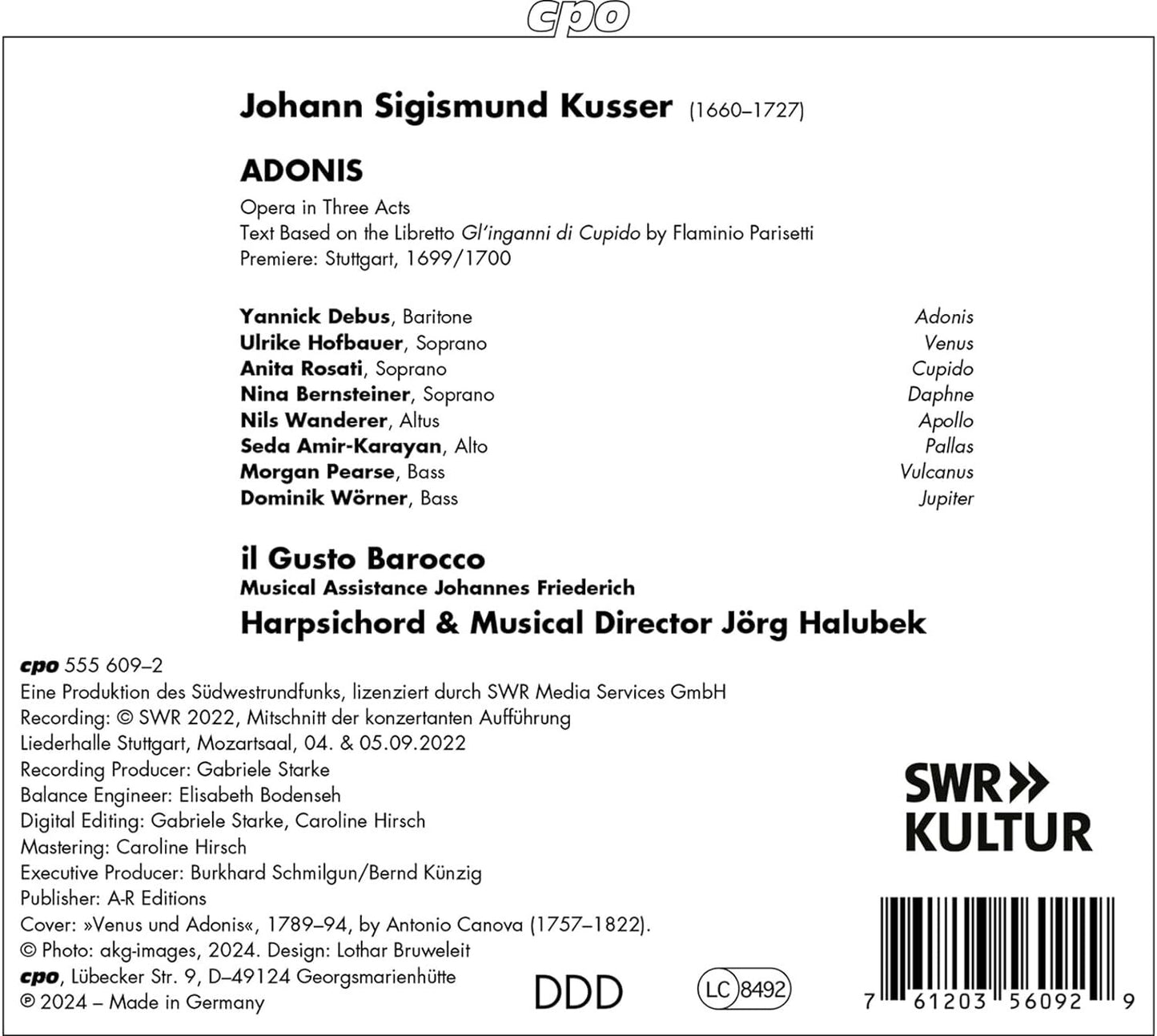 Johann Sigismund Kusser: Adonis