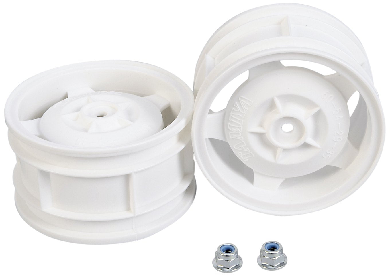 Tamiya 300053086 DF Buggy Wheel Rims Star 60/35 (2), White