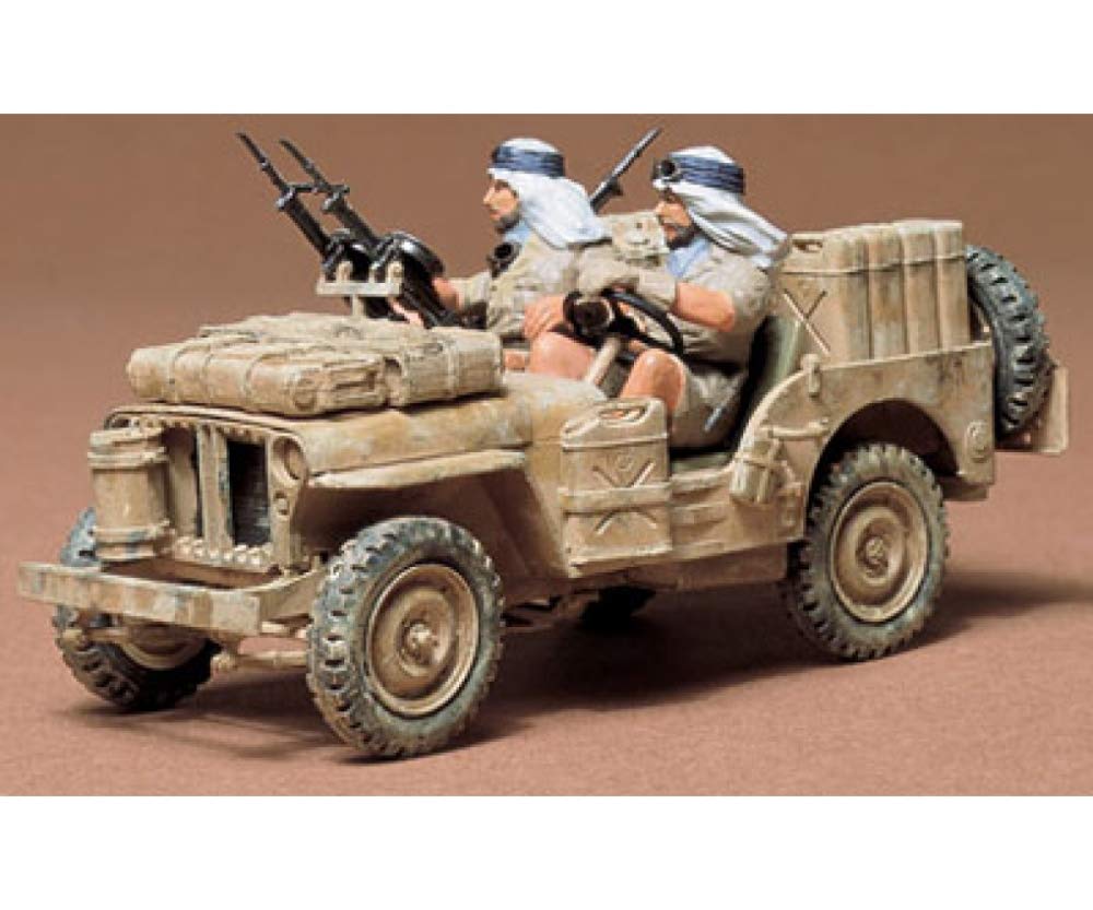 Tamiya 35033 British SAS Jeep LTD, Color marrón, Small (300035033