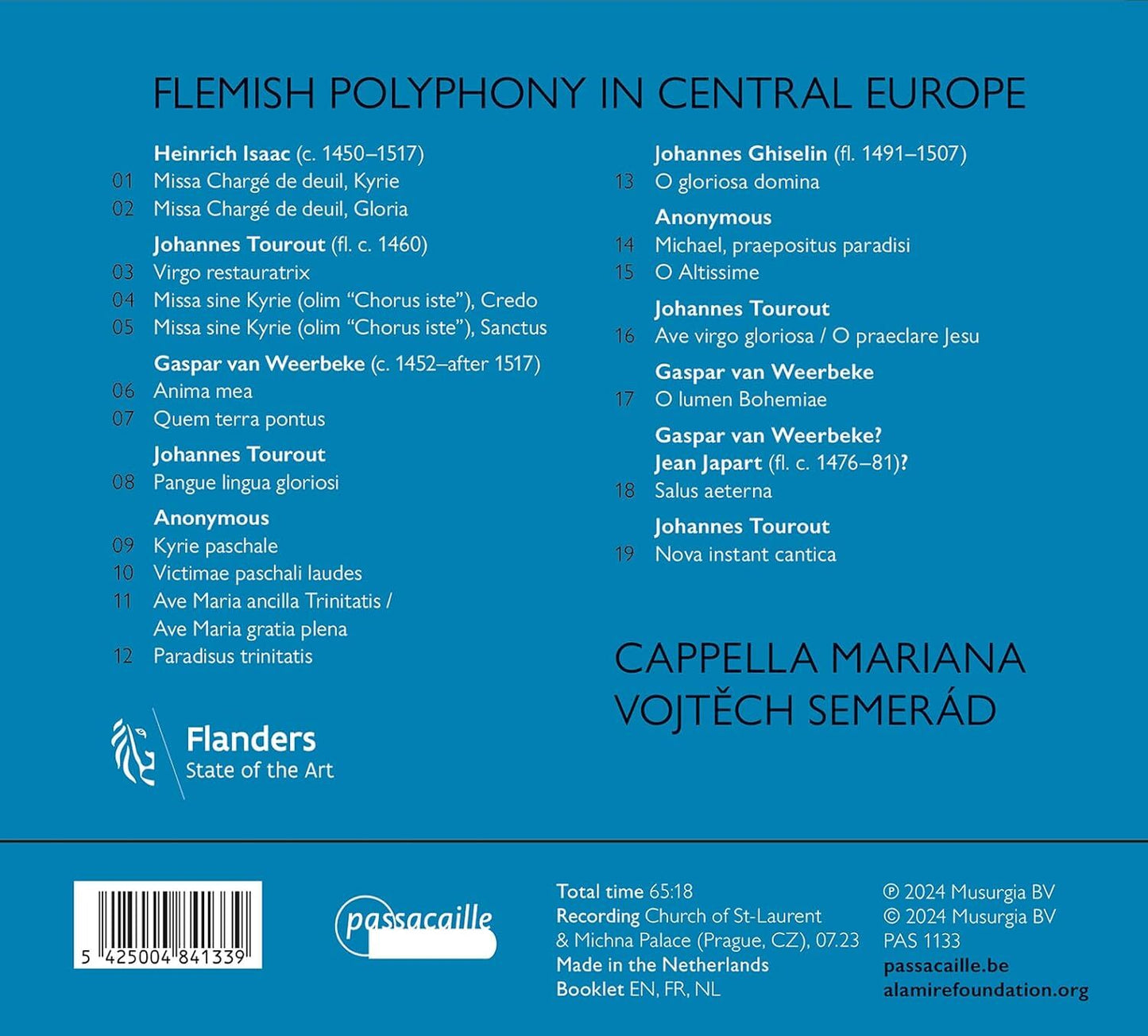 Tourout, Isaac & Weerbeke: Flemish Polyphony in Central Europe