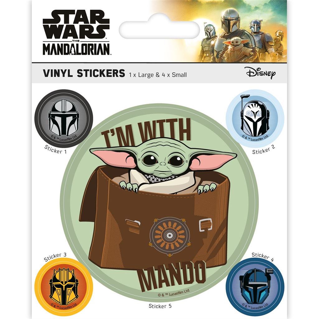 The Mandalorian S3 (I`M With Mando) Vinyl Sticker Pack