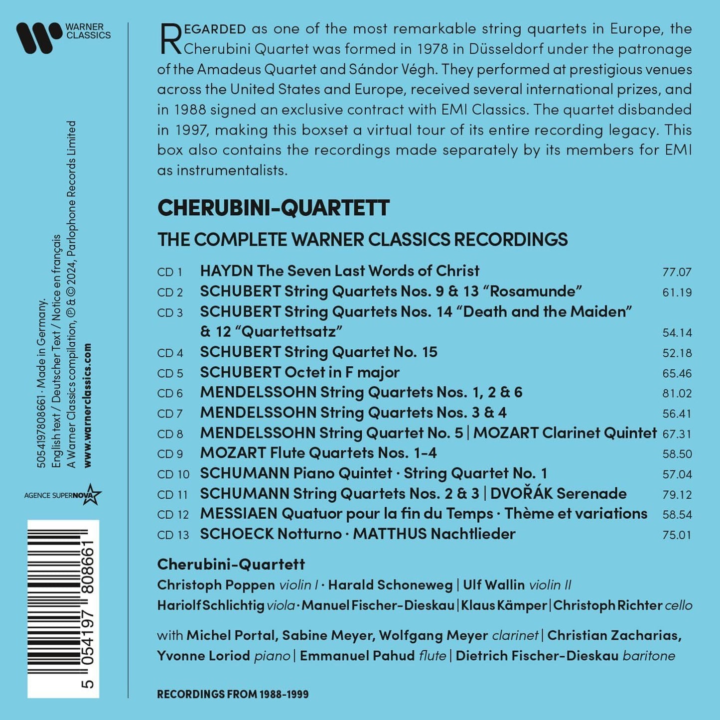 Cherubini Quartet: The Complete Warner Classics Recordings