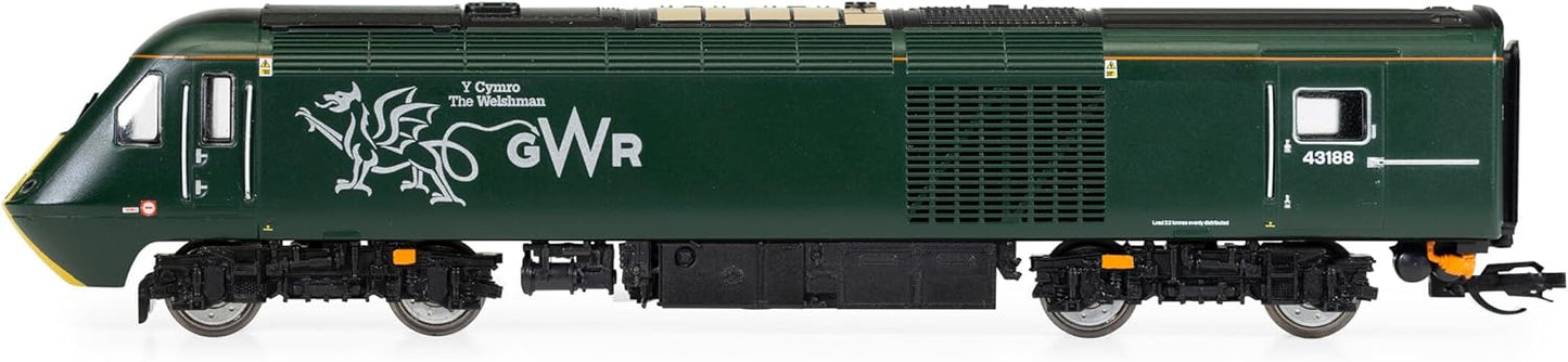 Hornby TT:120 Gauge TT3023M GWR, Class 43 HST Train Pack - Era 11 Loco - Diesel for Model Railway Sets