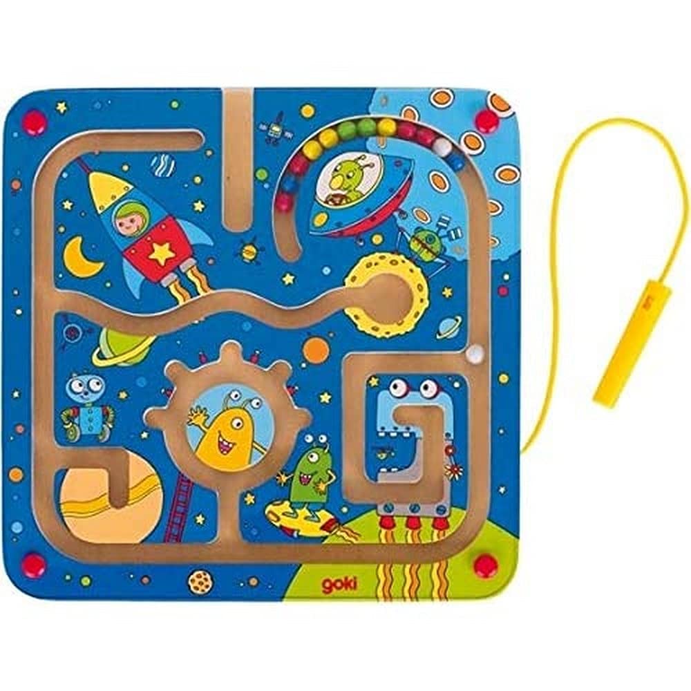 Goki- Laberinto Juegos De Acción Y Reflejos, Multicolor, Medium (53817
