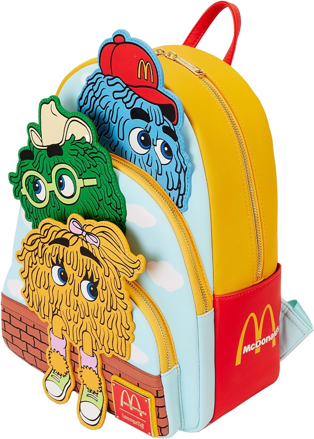 Loungefly McDonalds Triple Pocket Fry Guys Kids Mini Backpack Multi