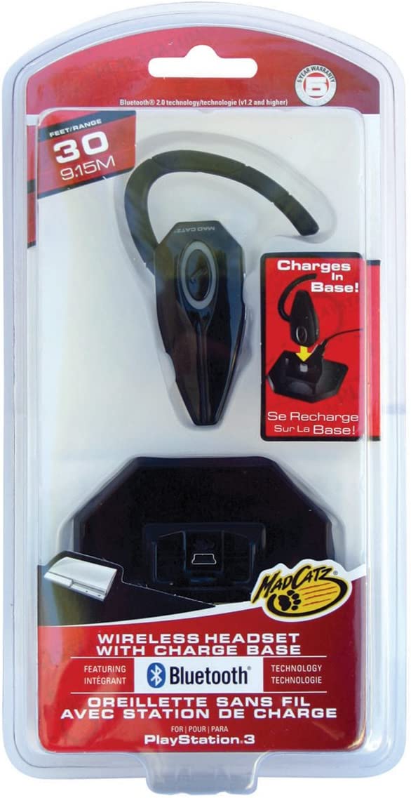 Mad Catz Wireless Bluetooth Headset with Charge Stand for PS3