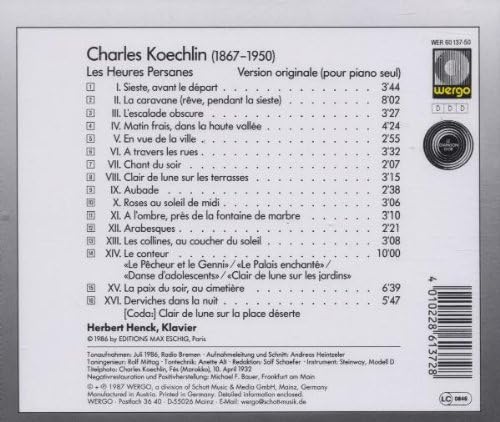 Les Heures Persanes-16 Pieces for Piano