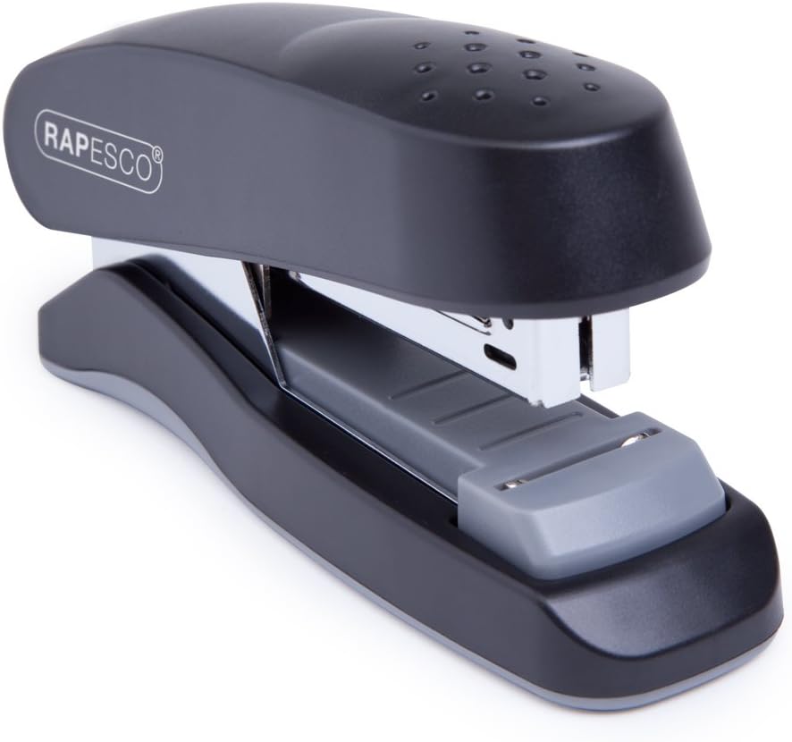 Rapesco 1064 Flat Clinch Heavy Duty Half Strip Stapler, 25 Sheet Capacity