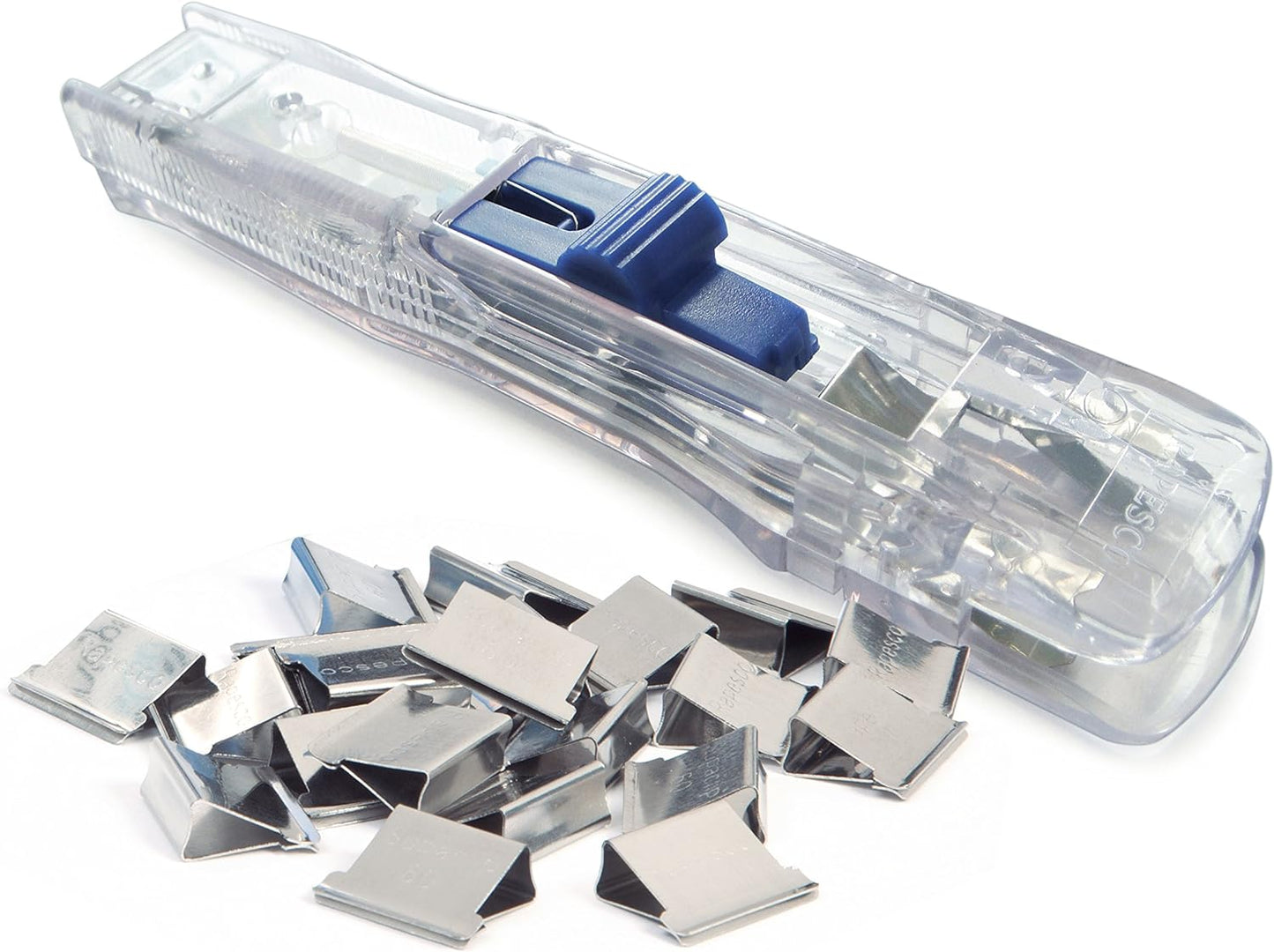 Rapesco RC6008SS Supaclip 60 See Through Heavy Duty Dispenser and 8 Stainless Steel Clips