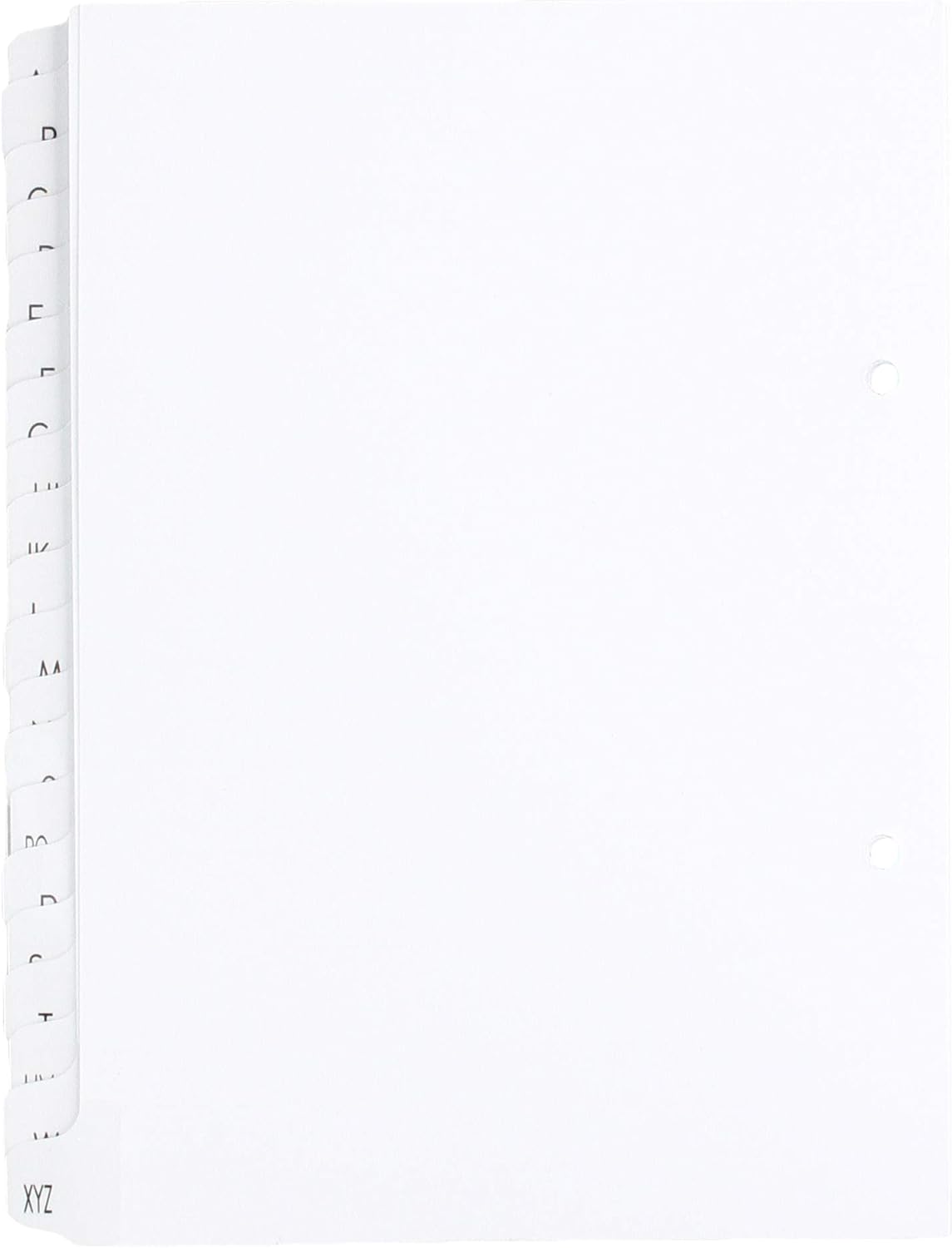 Concord Classic Index Mylar-reinforced Punched 2 Holes A-Z 20-Part A5 White Ref 07301/CS73