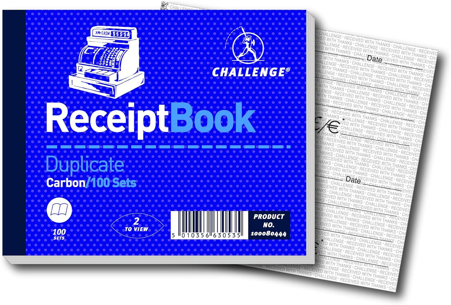 Challenge D63053 - Cuaderno de recibos con doble hoja para calco (105 x 130 mm, 5 unidades