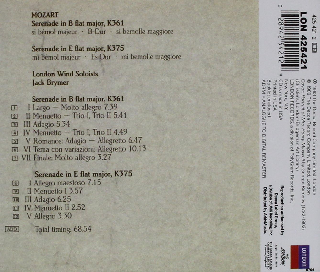 Mozart: Serenades K361 & K375