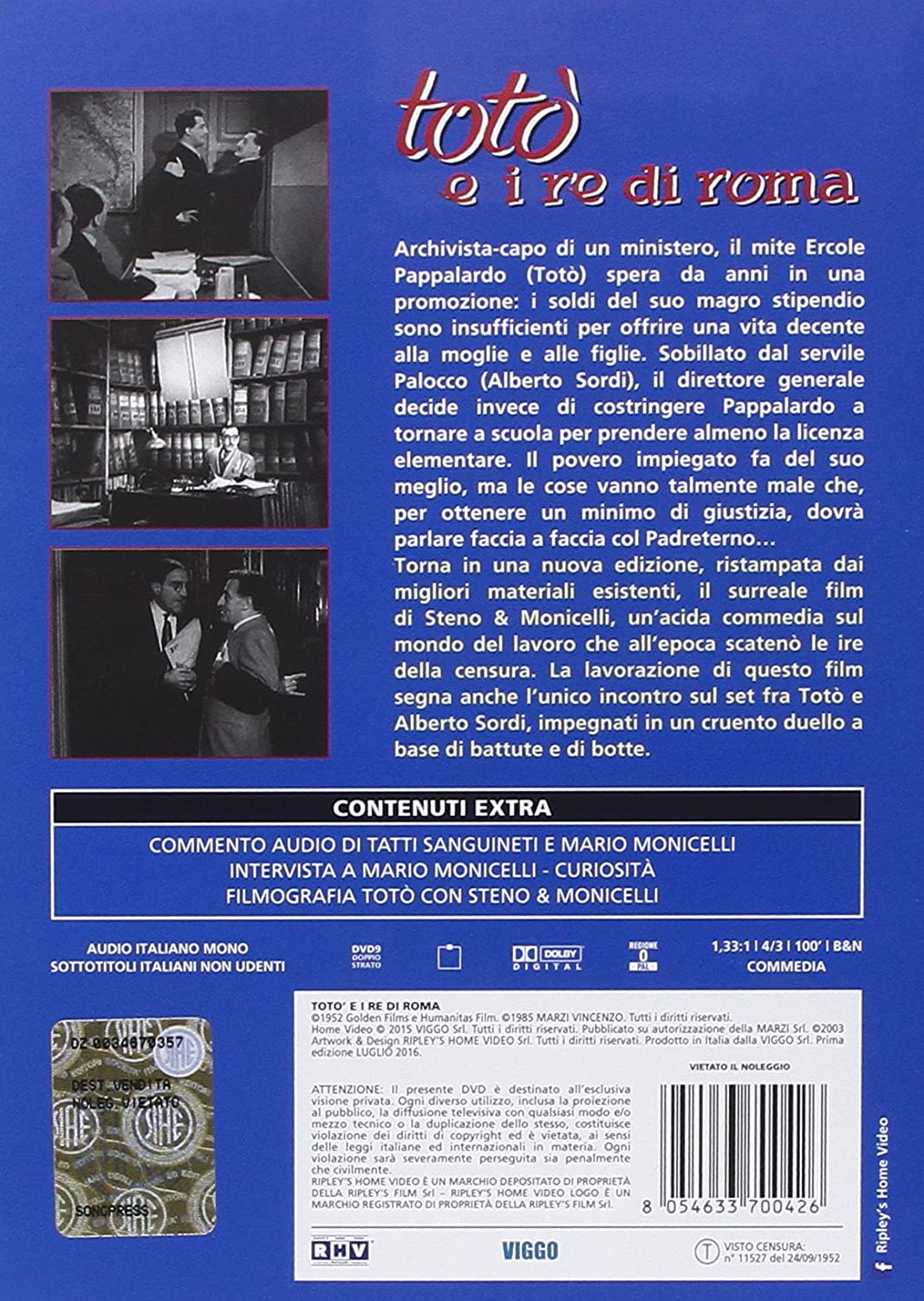 toto' e i re di roma DVD Italian Import
