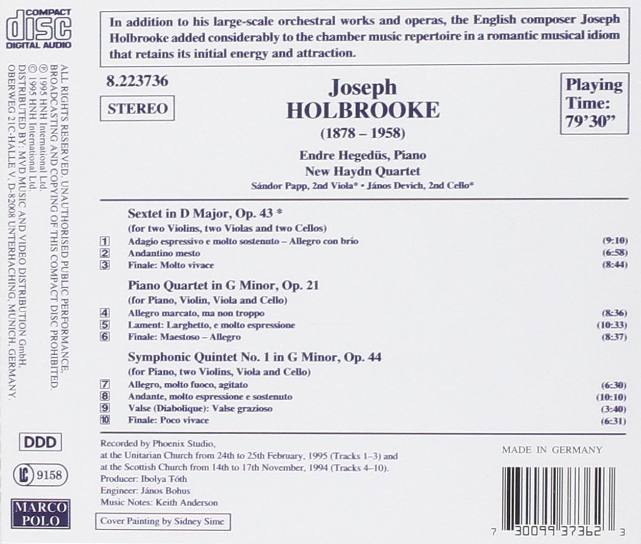 Holbrooke/Chamber Music Sextet