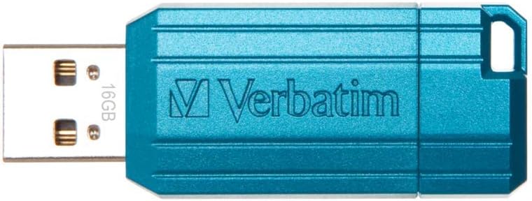 Verbatim 49068 16 GB Store 'n' Go Pinstripe 16 GB USB 2.0 Flash Drive - Caribbean Blue Caribbean Blue 16GB