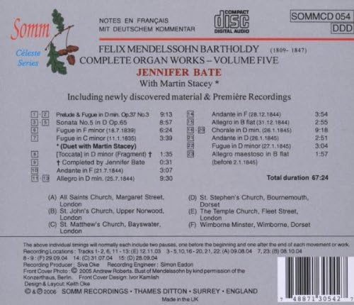 Complete Organ Works Vol. 5 (Bate)
