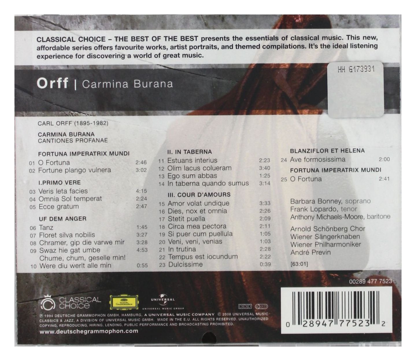 Orff: Carmina Burana-Classical Choice