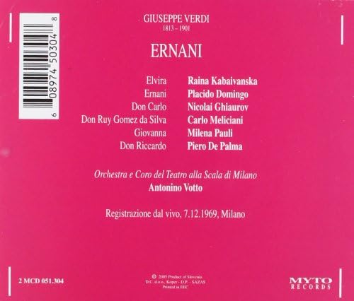 Ernani (Votto, Kabaivanska, Domingo)