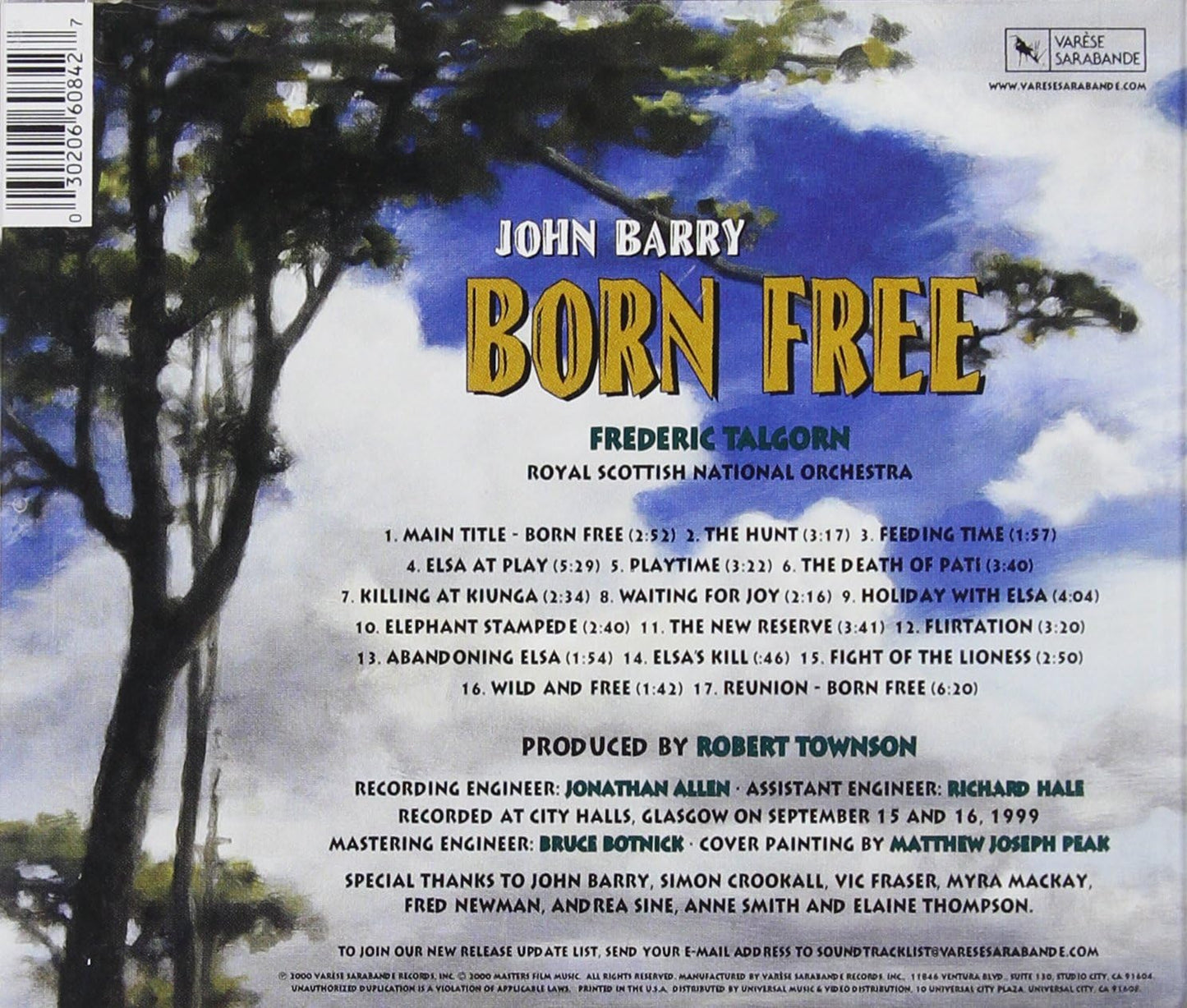 Born Free 2000 Re-recording of 1966 Film