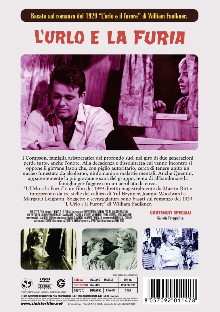 l'urlo e la furia DVD Italian Import
