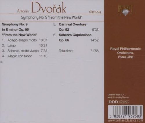 Symphony No. 9 'From the New World' (Jarvi, Royal Po)