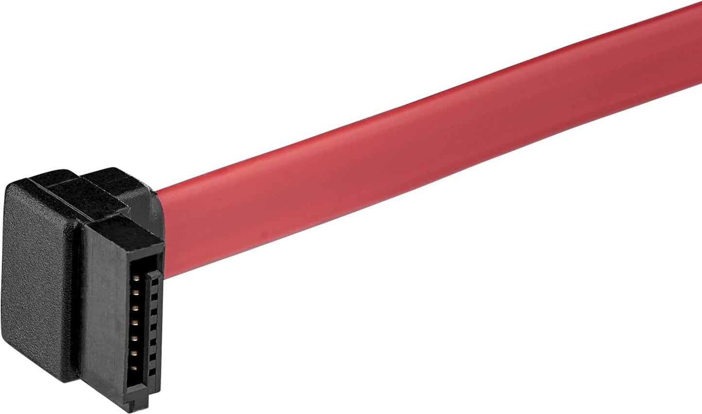 StarTech.com 12in SATA to Right Angle SATA Serial ATA Cable, Red