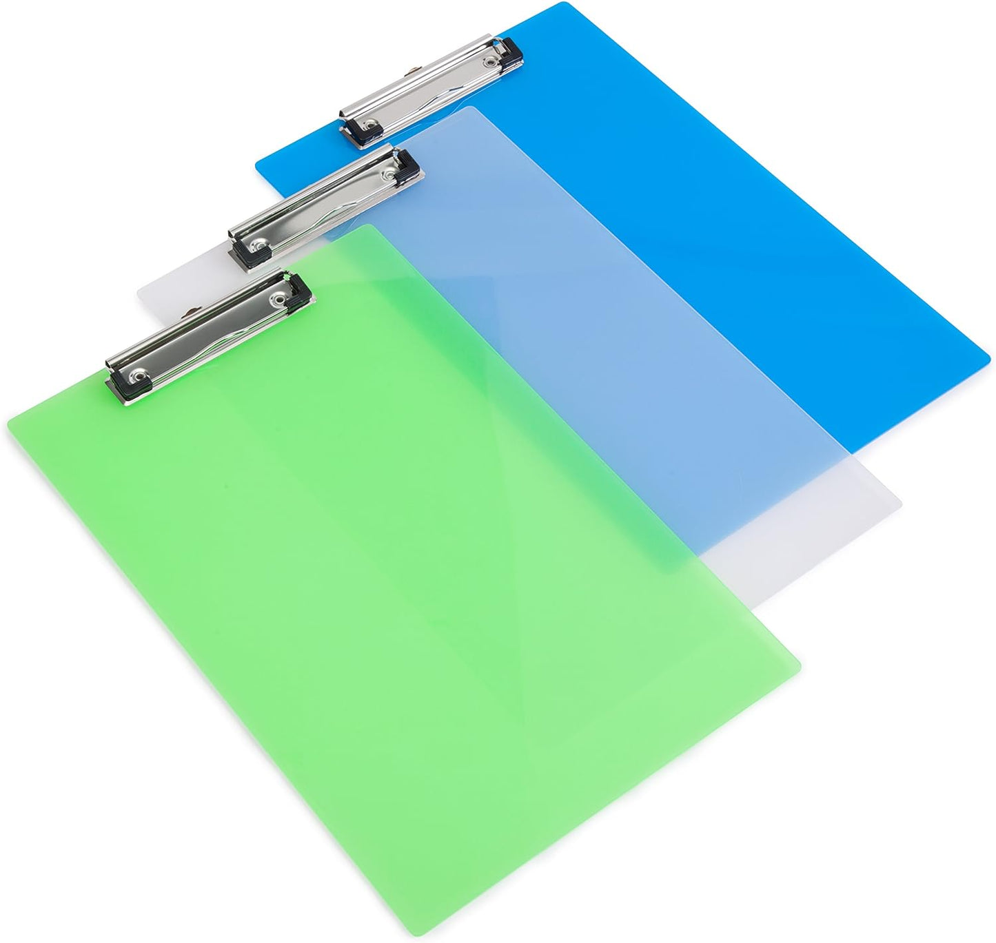 Rapesco SHPPCBAS Frosted Transparent Clipboard, A4+/Foolscap, Assorted Colours