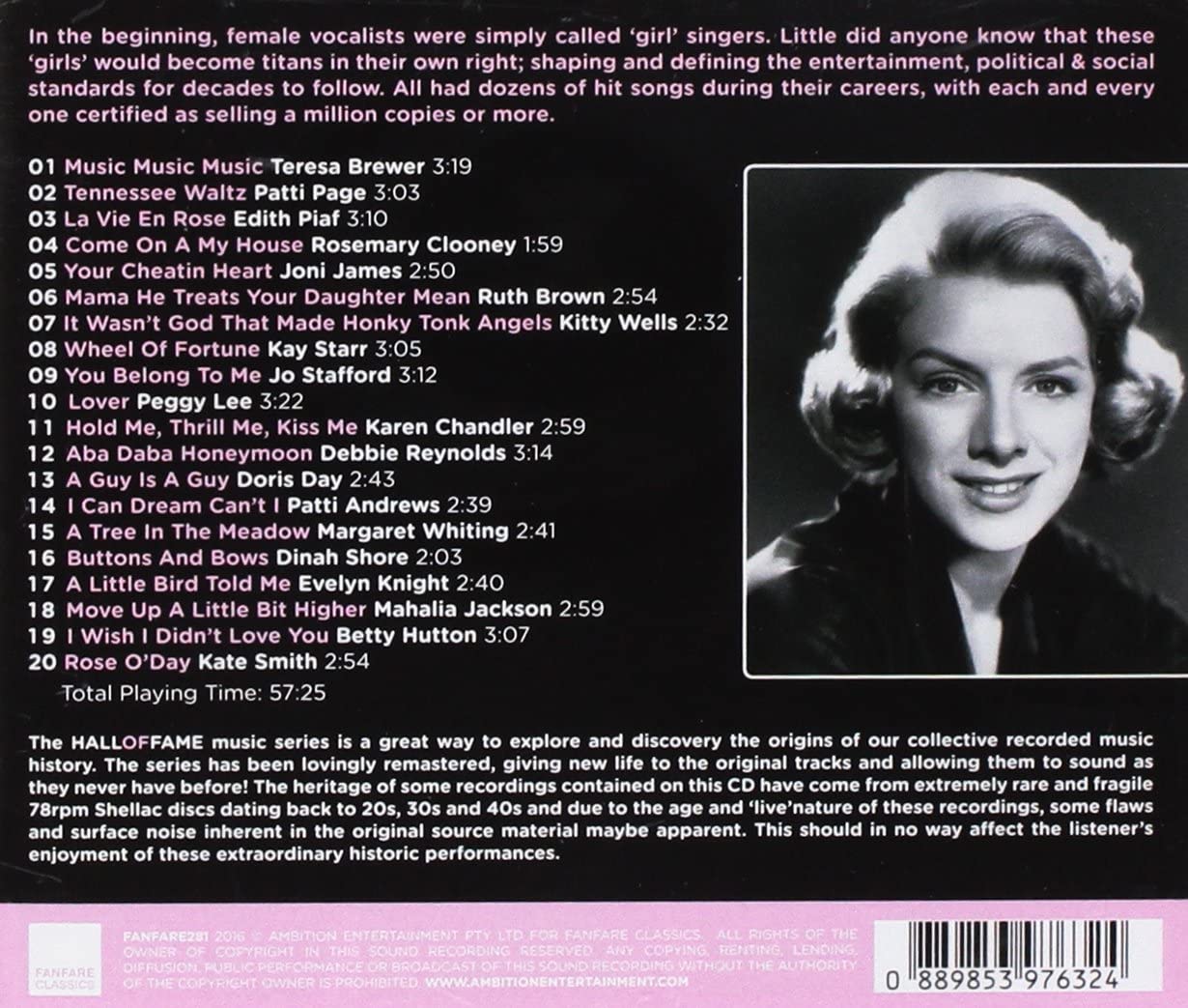 Hall Of Fame: Million Selling Female Vocalists