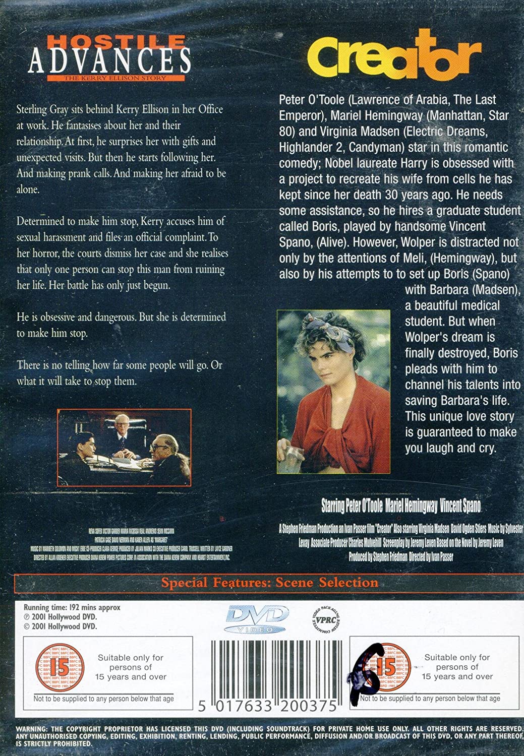 5017633200375 Hostile Advances / Creator