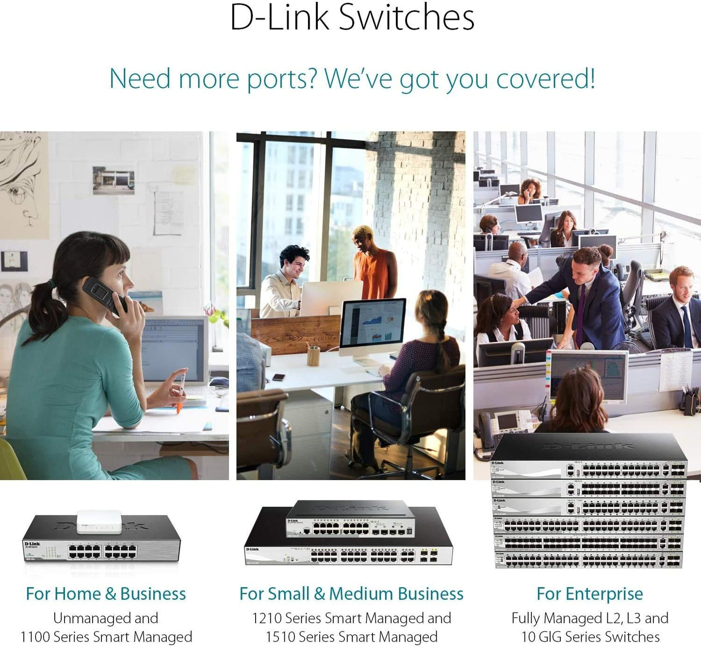 D-Link DGS-105/B 5-Port Gigabit Unmanaged Metal Desktop Switch 10/100/1000 Mbit/s - UK Version, black DGS-105/B