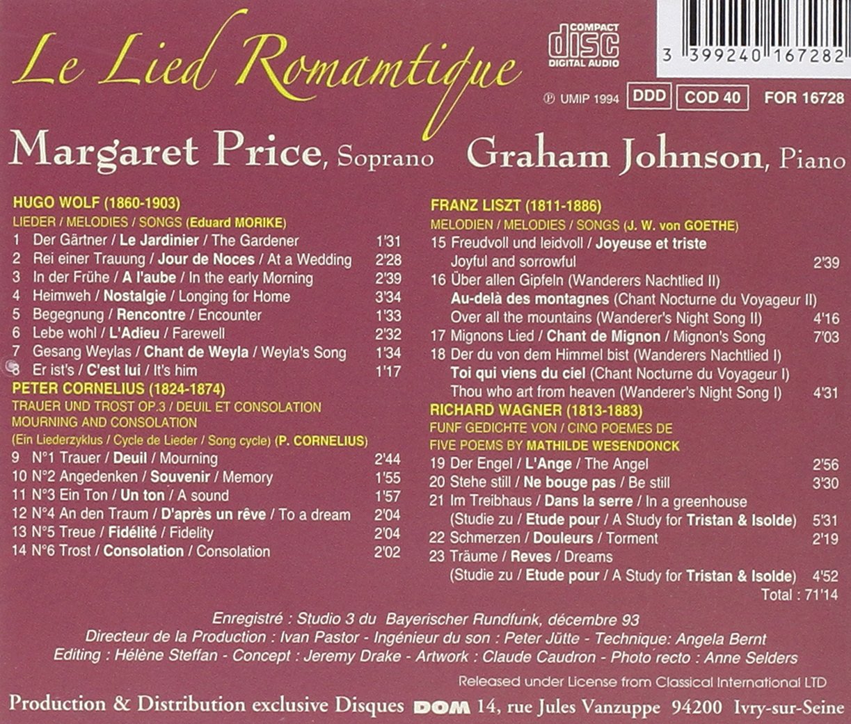 The Romantic Lied - Margaret Price