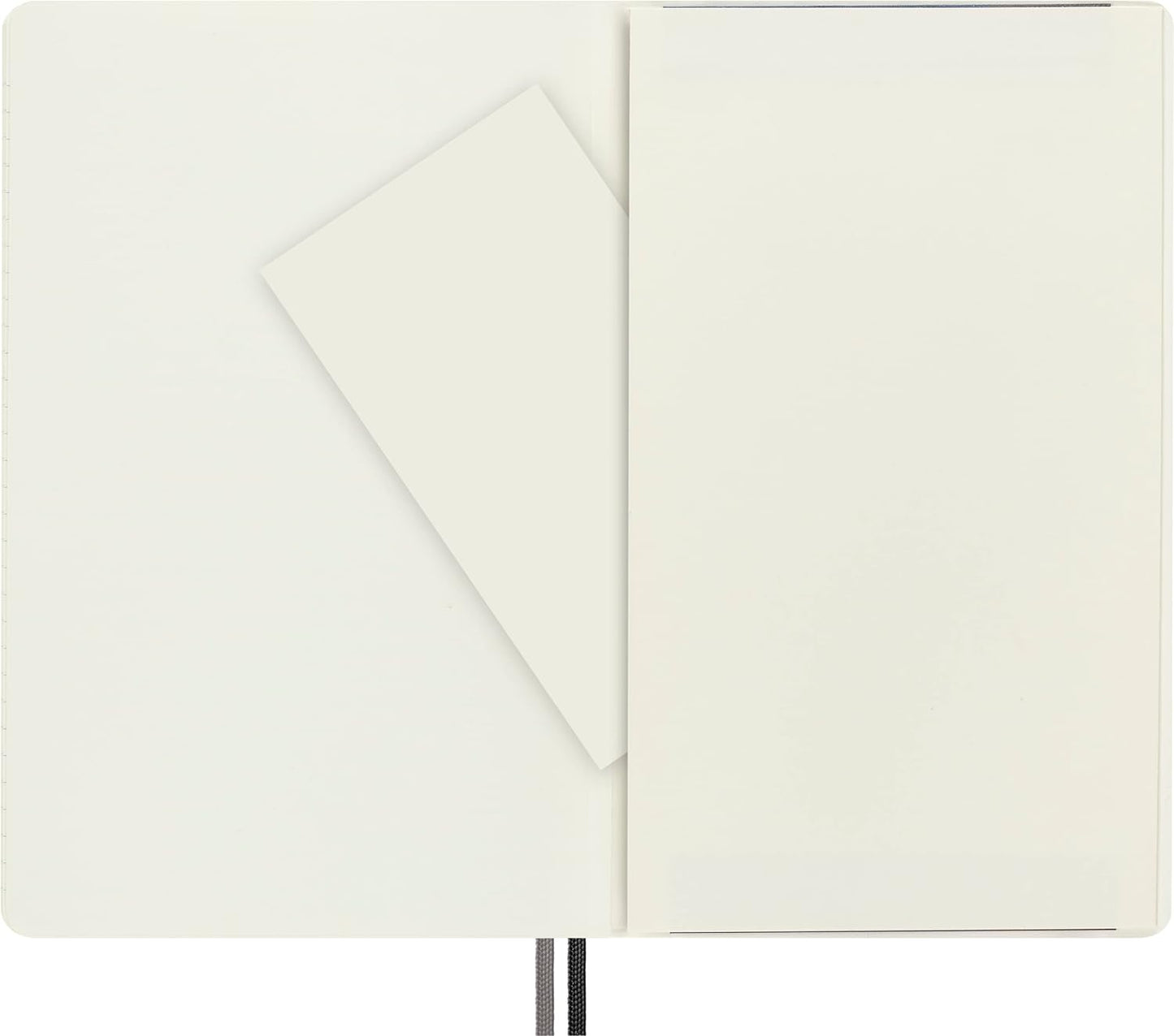 Moleskine - Classic Expanded Squared Paper Notebook - Soft Cover and Elastic Closure Journal - Color Black - Size Large 13 x 21 A5 - 400 Pages Soft Cover Squared