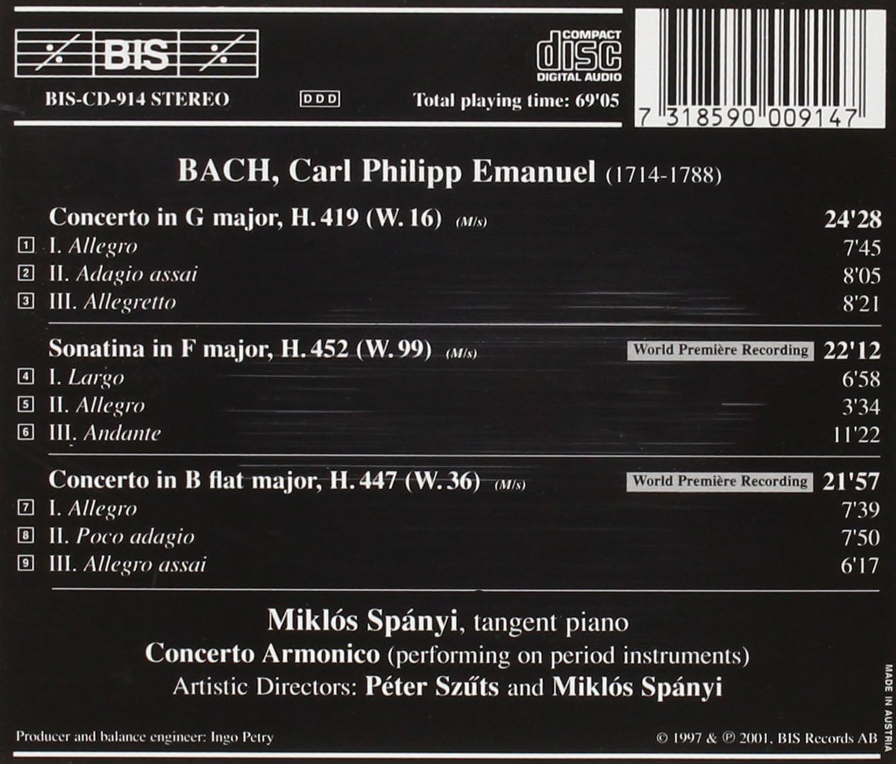 Keyboard Concertos Vol. 10 (Spanyi, Concerto Armonico)