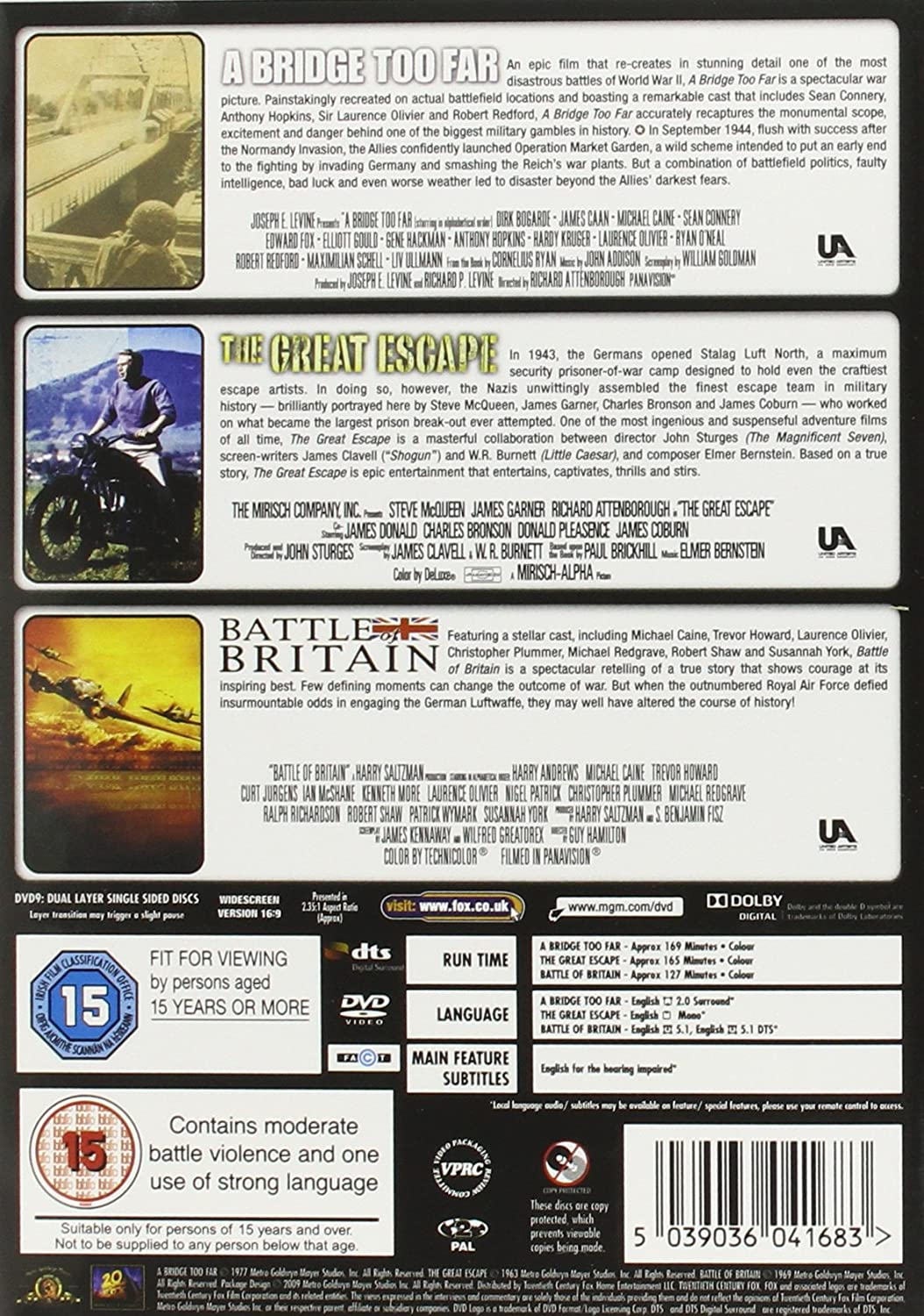 A Bridge Too Far/The Great Escape/Battle of Britain