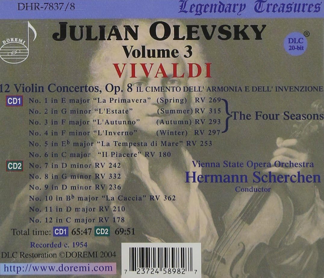 Julian Olevsky Vol. 3 - 12 Concerti Op. 8 (Scherchen)