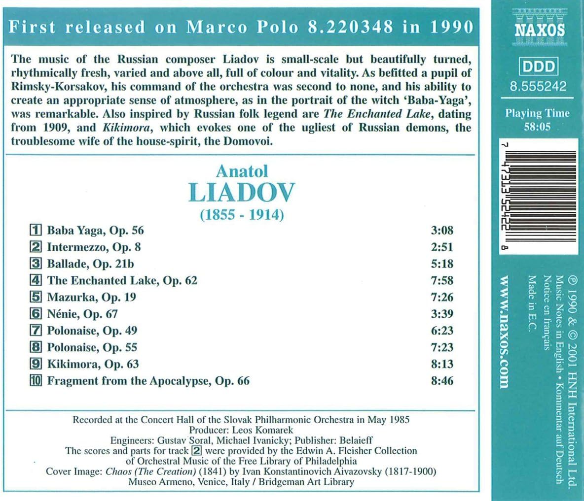 Orchestral Works (Slovak Po, Gunzenhauser)