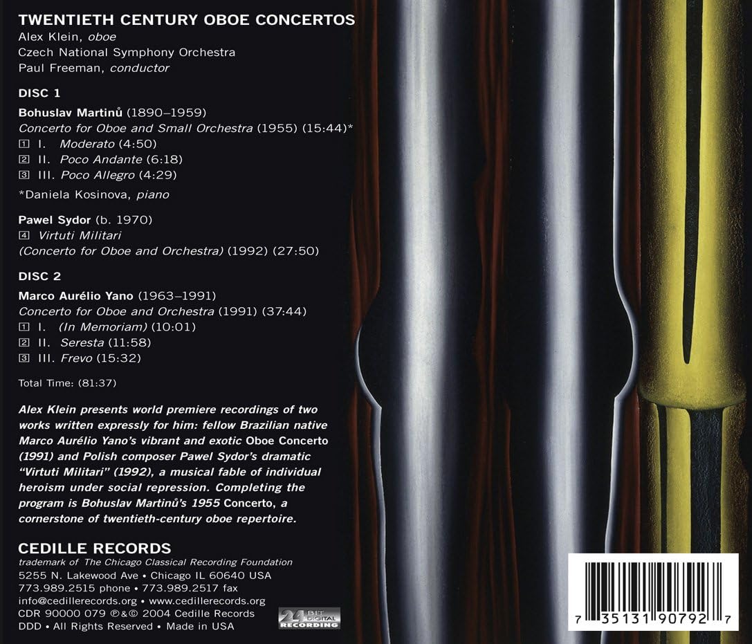 Twentieth Century Oboe Concertos (Klein)