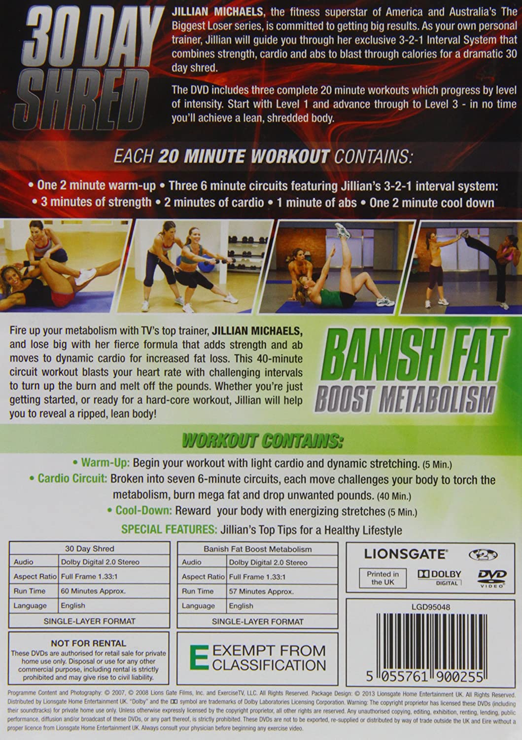 Jillian Michaels - 30 Day Shred / Banish Fat, Boost Metabolism