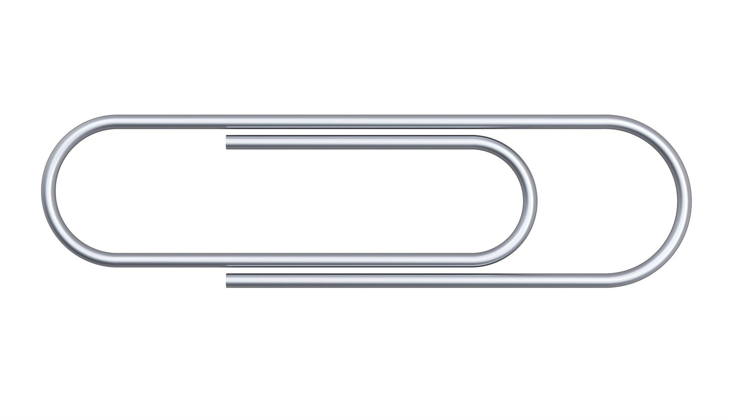 Whitecroft Essentials Value 22mm Small Plain Paperclip (Pack of 1000