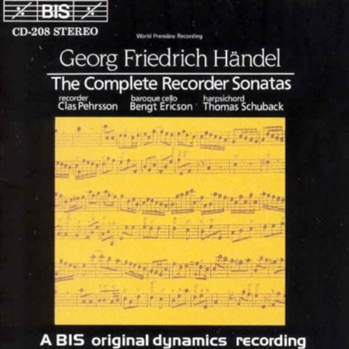 Complete Recorder Sonatas, The (Schuback, Ericson, Pehrsson)