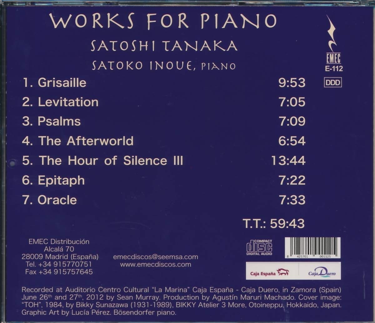 Satoshi Tanaka-Works For Piano