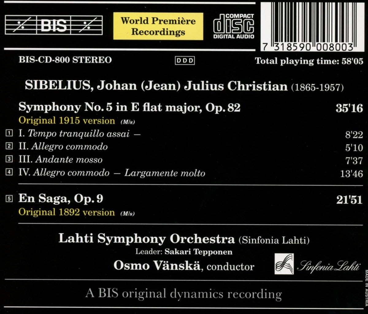 Sibelius/symphony 5