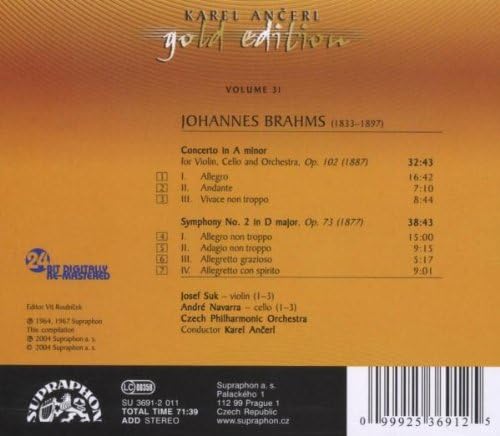 Symphony No. 2 in D Minor (Ancerl, Czech Po)