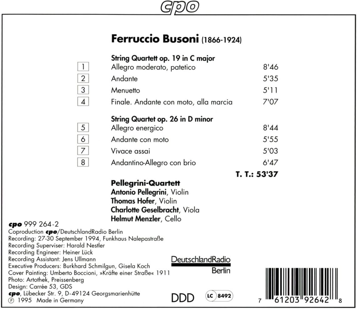 String Quartets (Pellegrini Quartet)