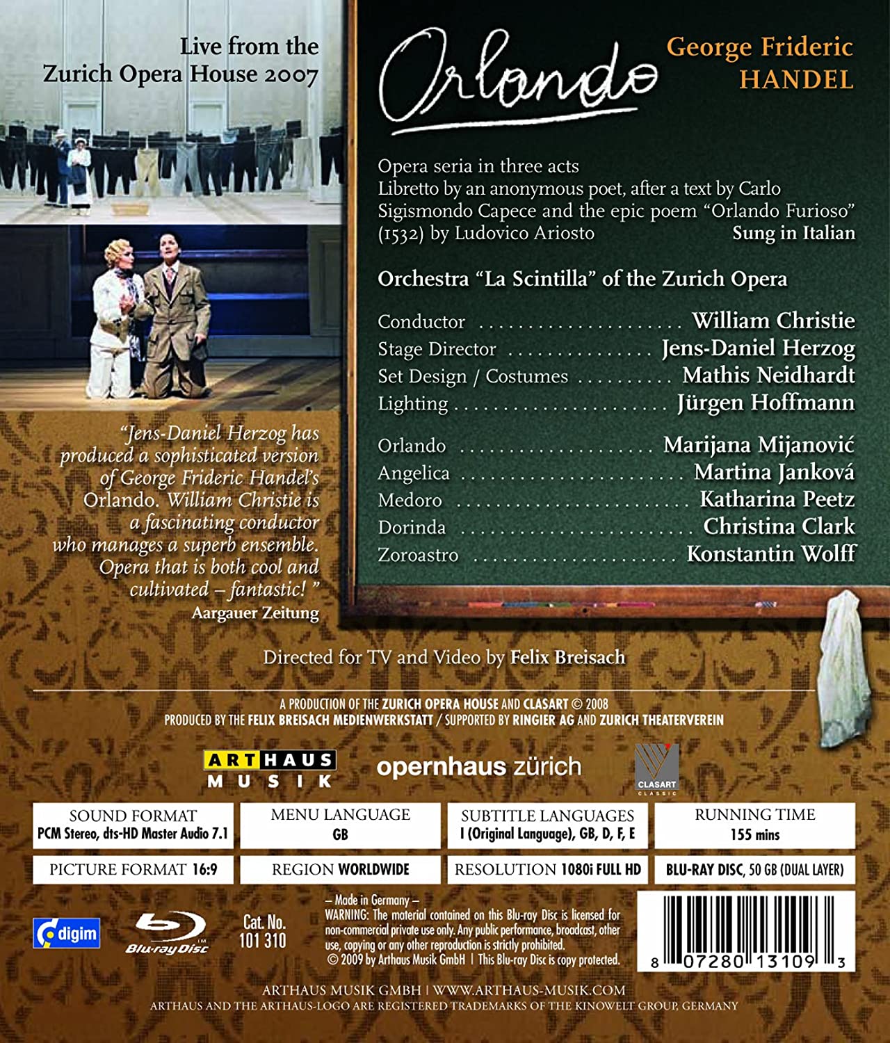Orlando, opera by George Frideric Handel (Opernhaus Zürich 2007)